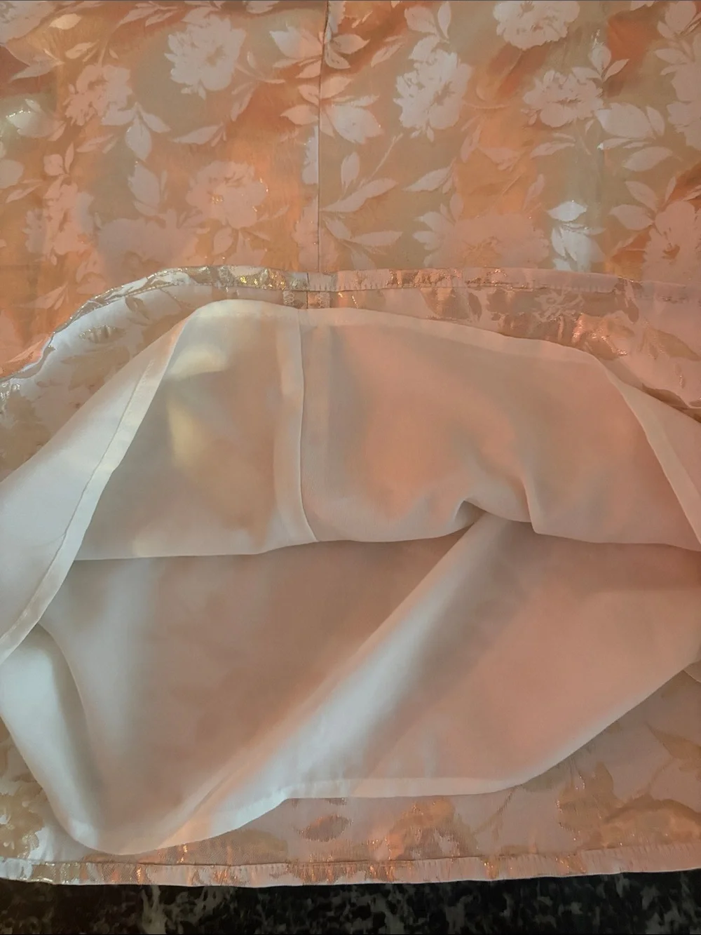 J. Crew gold and Ivory Floral Puff Sleeve Top (S)